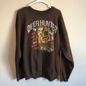 Men's Deer Hunter Crew Neck Sweatshirt (L)